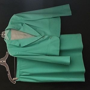 Vintage Kirkland Hall Green Skirt Suit Made In The USA